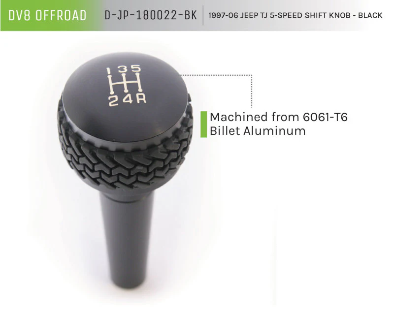 DV8 Offroad 1997-06 Jeep TJ 5-Speed Shift Knob And Lever Black - Image 3