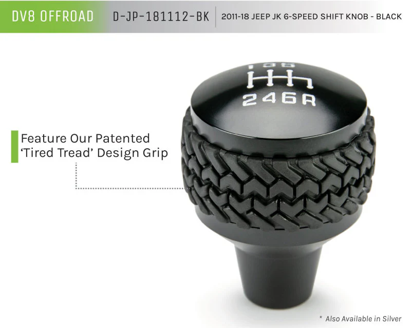 DV8 Offroad 2011-2018 Jeep JK 6-Speed Shift Knob Black - Image 10