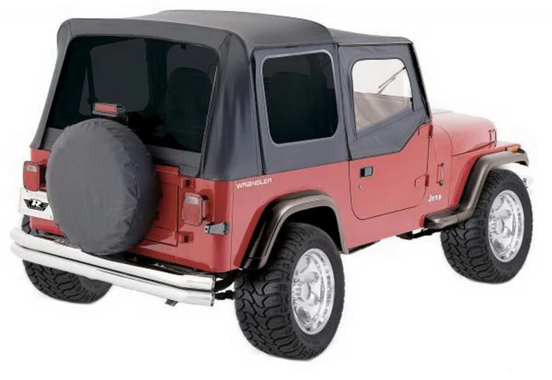 Rampage 1988-1995 Jeep Wrangler(YJ) OEM Replacement Top - Black Denim - Image 3